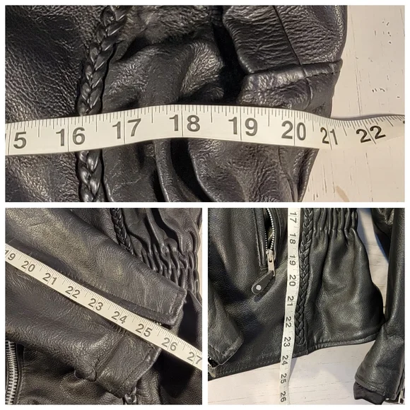 Leather Vintage 80's Biker Motorcycle Bikercore Rock N Roll Negan Jacket XXL - Picture 13 of 13